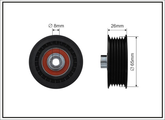 Deflection/Guide Pulley, V-ribbed belt - 500363 CAFFARO
