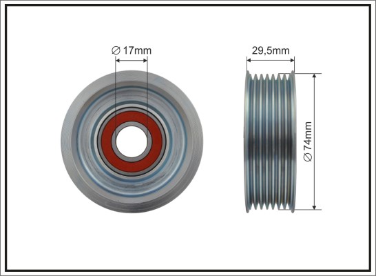 Deflection/Guide Pulley, V-ribbed belt - 500388 CAFFARO