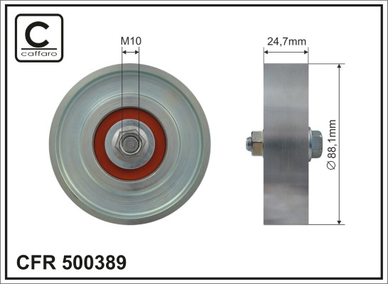 Deflection/Guide Pulley, V-ribbed belt - 500389 CAFFARO