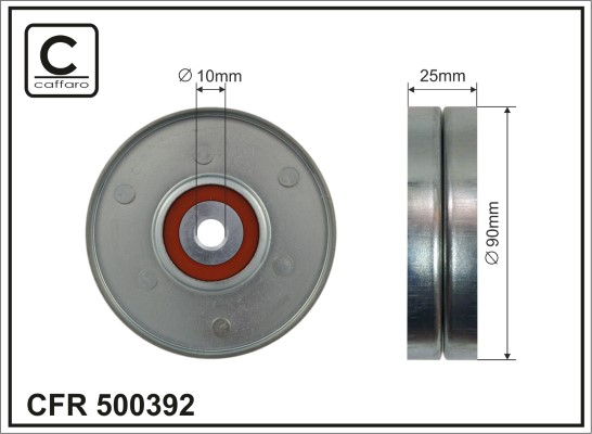 Deflection/Guide Pulley, V-ribbed belt - 500392 CAFFARO