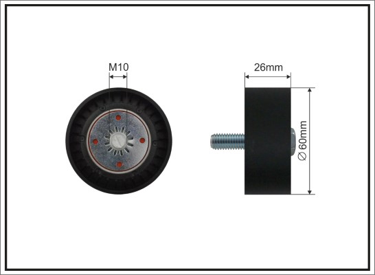 Deflection/Guide Pulley, V-ribbed belt - 500402 CAFFARO
