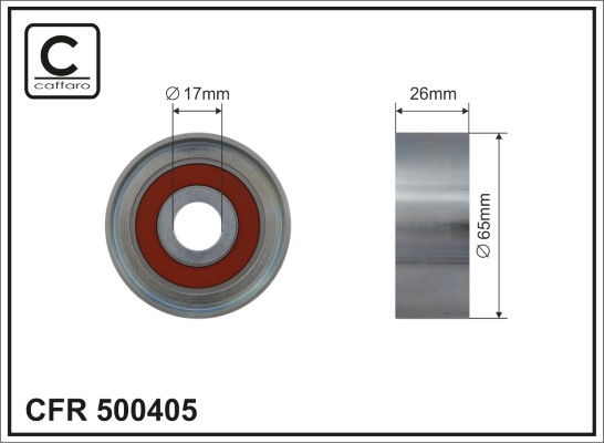 Rullo tenditore, Cinghia Poly-V - 500405 CAFFARO