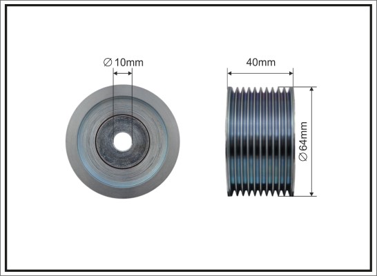 Deflection/Guide Pulley, V-ribbed belt - 500416 CAFFARO