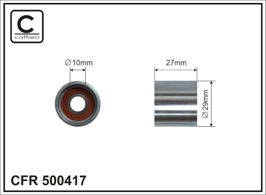 Deflection/Guide Pulley, V-ribbed belt - 500417 CAFFARO