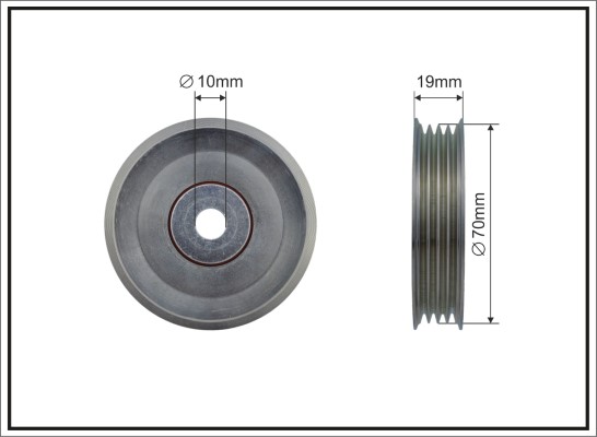 Deflection/Guide Pulley, V-ribbed belt - 500426 CAFFARO