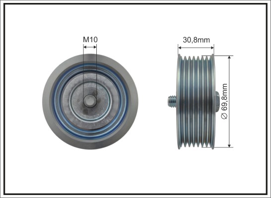 Deflection/Guide Pulley, V-ribbed belt - 500429 CAFFARO
