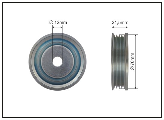 Deflection/Guide Pulley, V-ribbed belt - 500432 CAFFARO