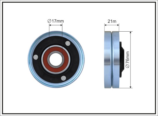 Deflection/Guide Pulley, V-ribbed belt - 500438 CAFFARO