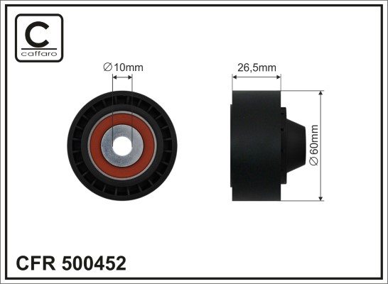 kreipiantysis skriemulys, V formos rumbuotas diržas - 500452 CAFFARO
