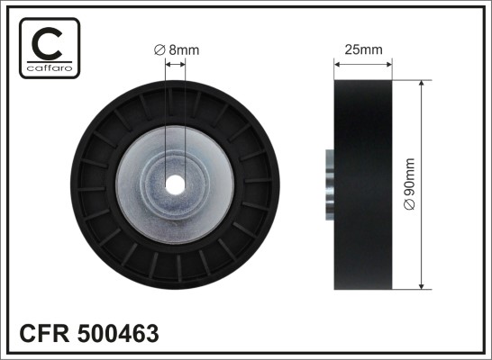 Deflection/Guide Pulley, V-ribbed belt - 500463 CAFFARO