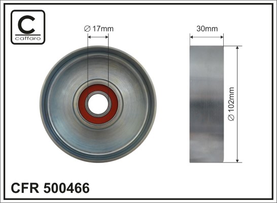 Deflection/Guide Pulley, V-ribbed belt - 500466 CAFFARO