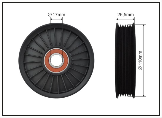 Rullo tenditore, Cinghia Poly-V - 500478 CAFFARO