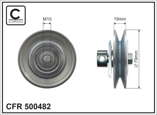 Deflection/Guide Pulley, V-ribbed belt - 500482 CAFFARO