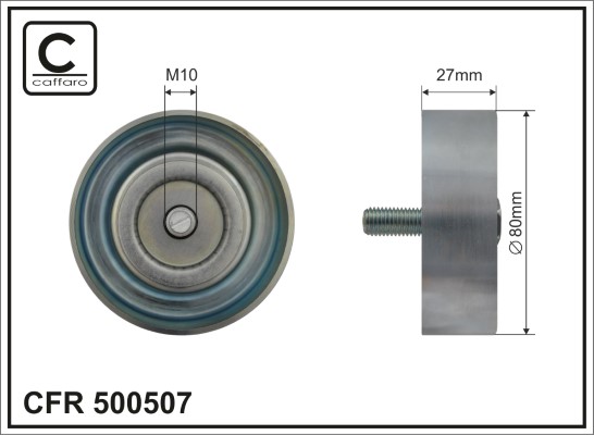 Deflection/Guide Pulley, V-ribbed belt - 500507 CAFFARO