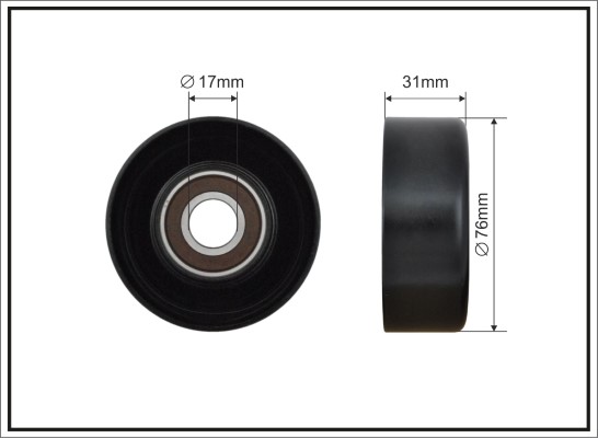 Tensioner Pulley, V-ribbed belt - 500508 CAFFARO