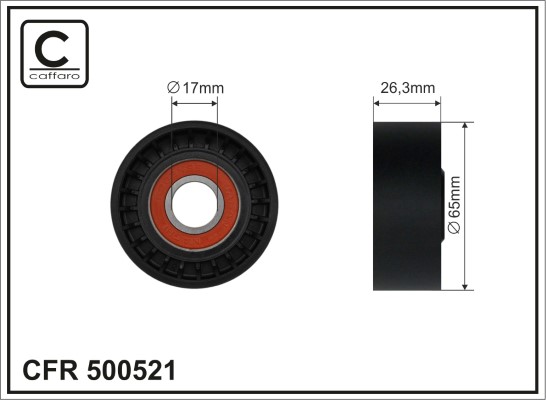 Rullo tenditore, Cinghia Poly-V - 500521 CAFFARO