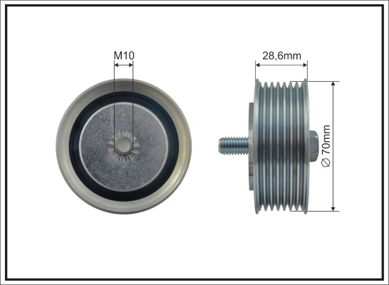 Deflection/Guide Pulley, V-ribbed belt - 500530 CAFFARO