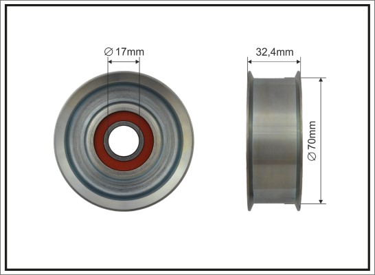 Tensioner Pulley, V-ribbed belt - 500536 CAFFARO
