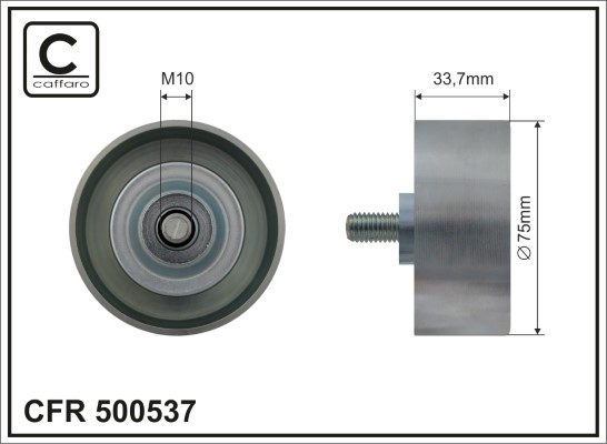 Deflection/Guide Pulley, V-ribbed belt - 500537 CAFFARO
