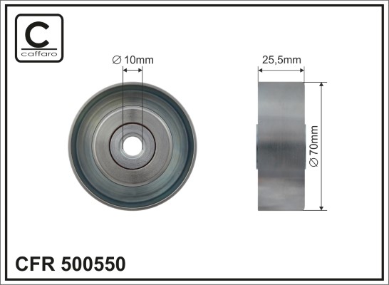 Deflection/Guide Pulley, V-ribbed belt - 500550 CAFFARO
