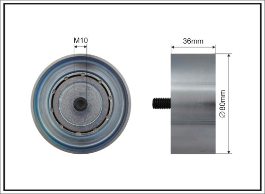 Tensioner Pulley, V-ribbed belt - 500617 CAFFARO
