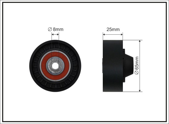 Deflection/Guide Pulley, V-ribbed belt - 500624 CAFFARO