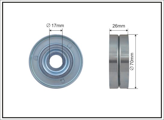 Tensioner Pulley, V-ribbed belt - 500629 CAFFARO
