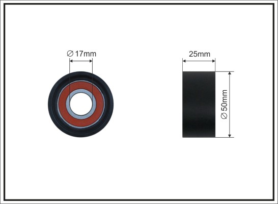 Deflection/Guide Pulley, V-ribbed belt - 500646 CAFFARO