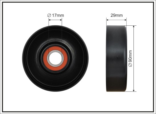 Rullo tenditore, Cinghia Poly-V - 500658 CAFFARO