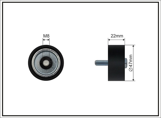 Deflection/Guide Pulley, V-ribbed belt - 500705 CAFFARO