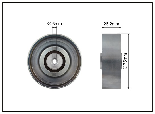 Deflection/Guide Pulley, V-ribbed belt - 500708 CAFFARO