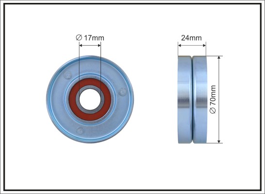 Rullo tenditore, Cinghia Poly-V - 66-98 CAFFARO
