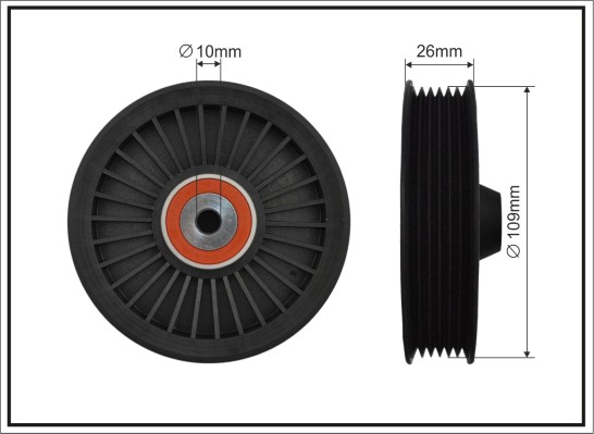 Tensioner Pulley, V-ribbed belt - 85-26 CAFFARO