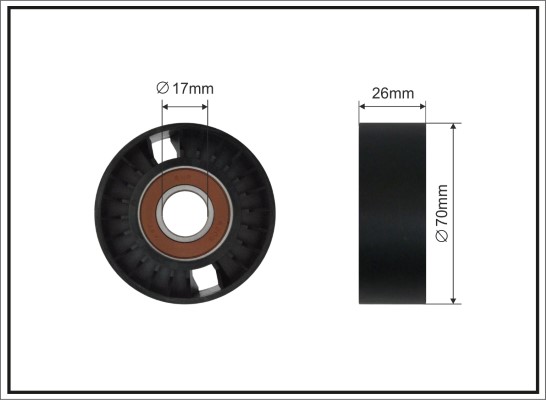 Deflection/Guide Pulley, V-ribbed belt - 95-00 SC CAFFARO