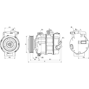 Compressor, air conditioning - 241398 HC-Cargo