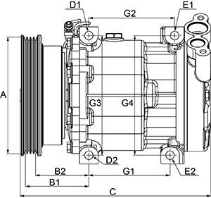 Compressor, air conditioning - 240240 HC-Cargo