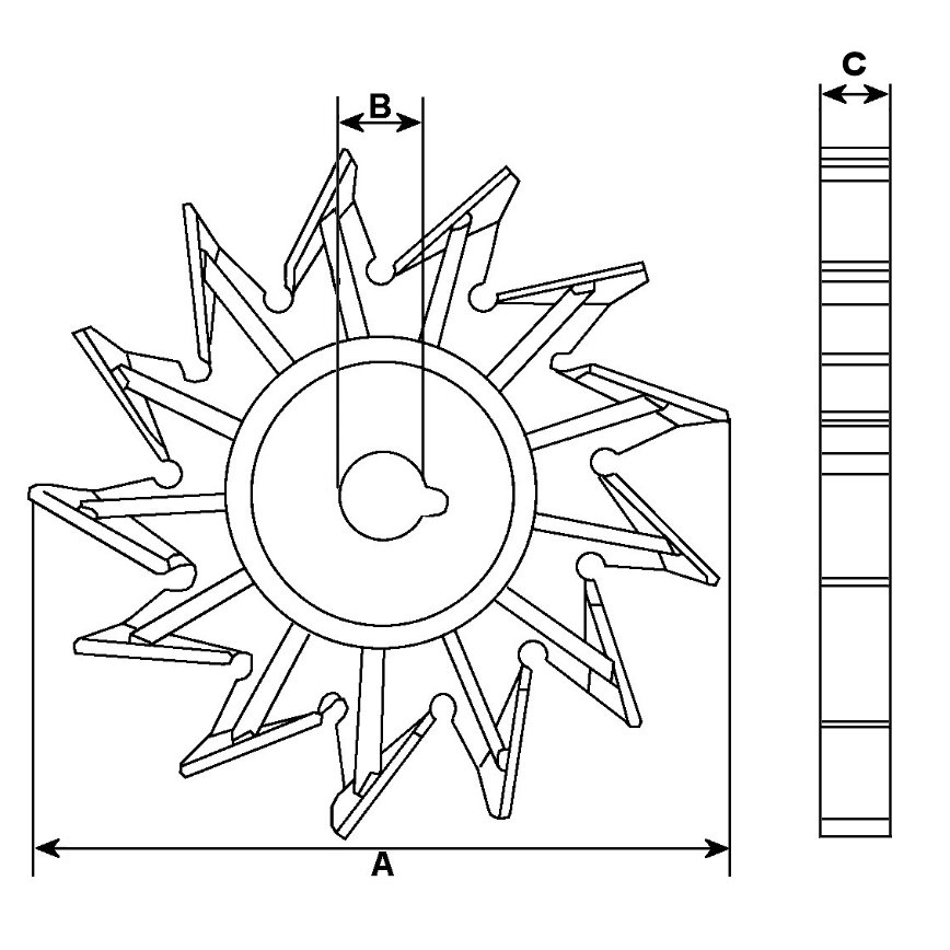 Ventola, Alternatore - F 032 133 875 HC-Cargo