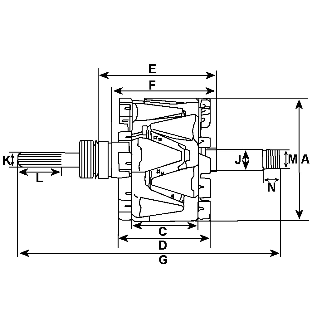 Rotore, Alternatore - F 032 136 674 HC-Cargo