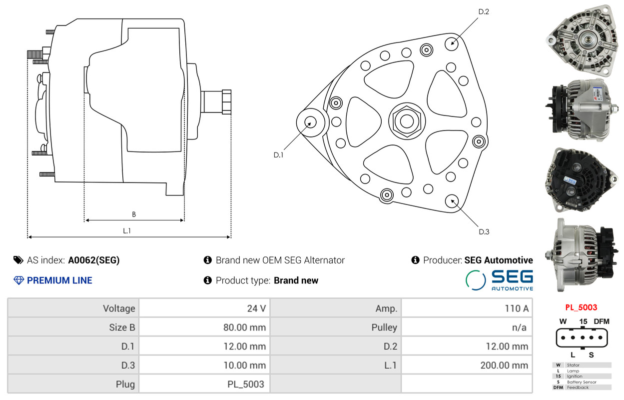 Rotor, alternator - AR0002 AS-PL