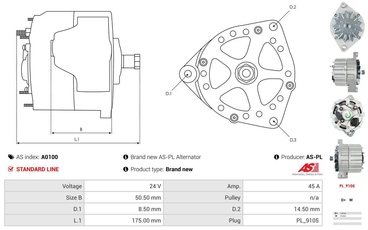 Alternatore - A3777(VALEO) AS-PL