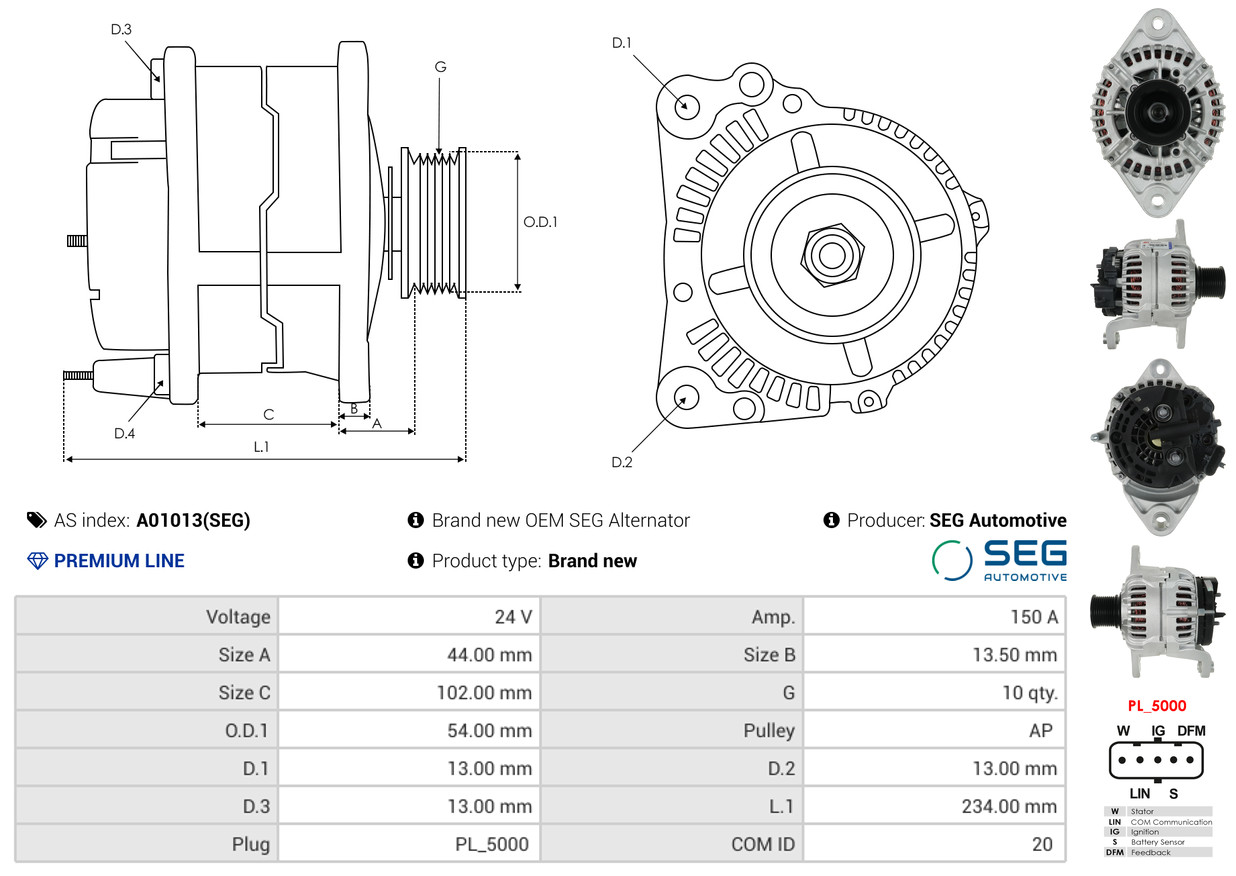 Statore, Alternatore - AS2002 AS-PL