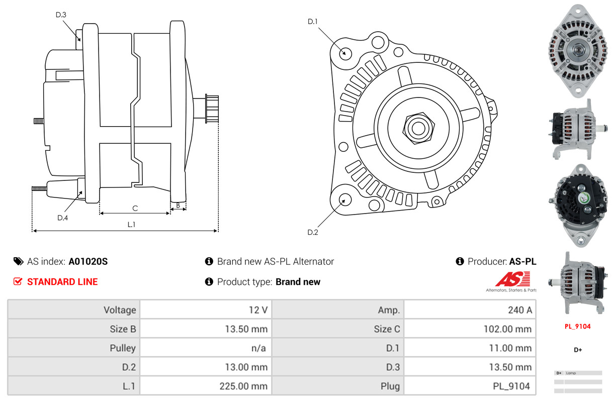 Freewheel Gear, starter - SD9002 AS-PL