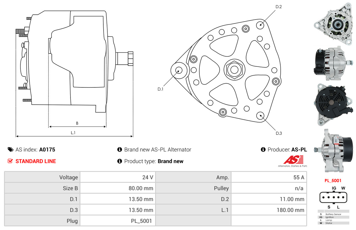 Alternatore - A0175 AS-PL