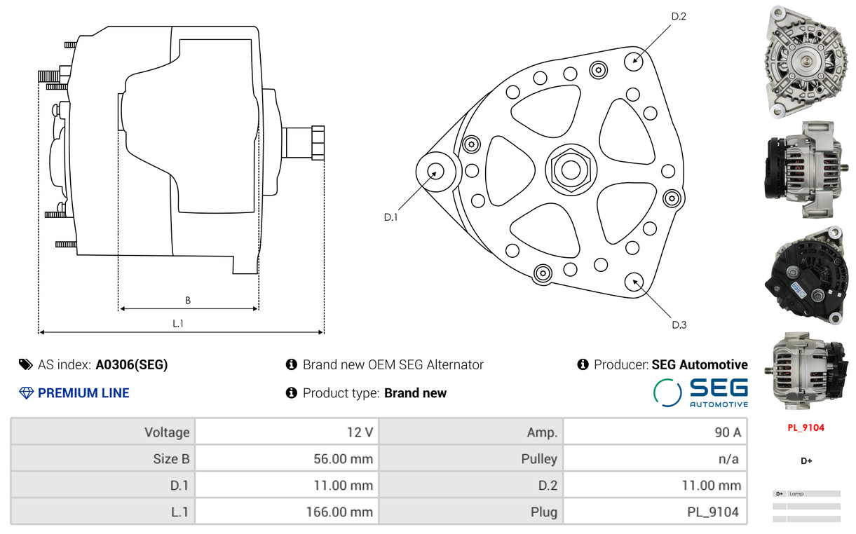 Solenoid Switch, starter - SS2006 AS-PL