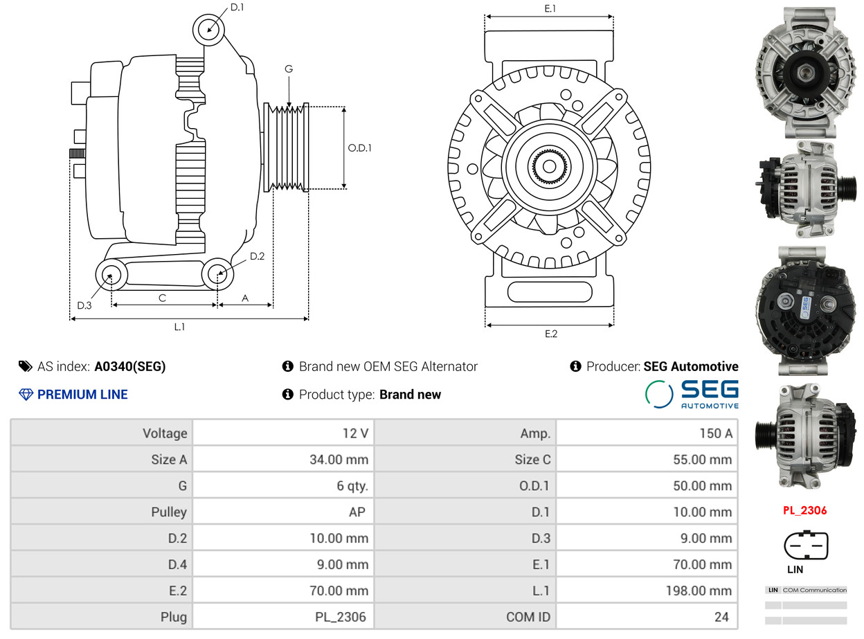 Solenoid Switch, starter - SS2010 AS-PL