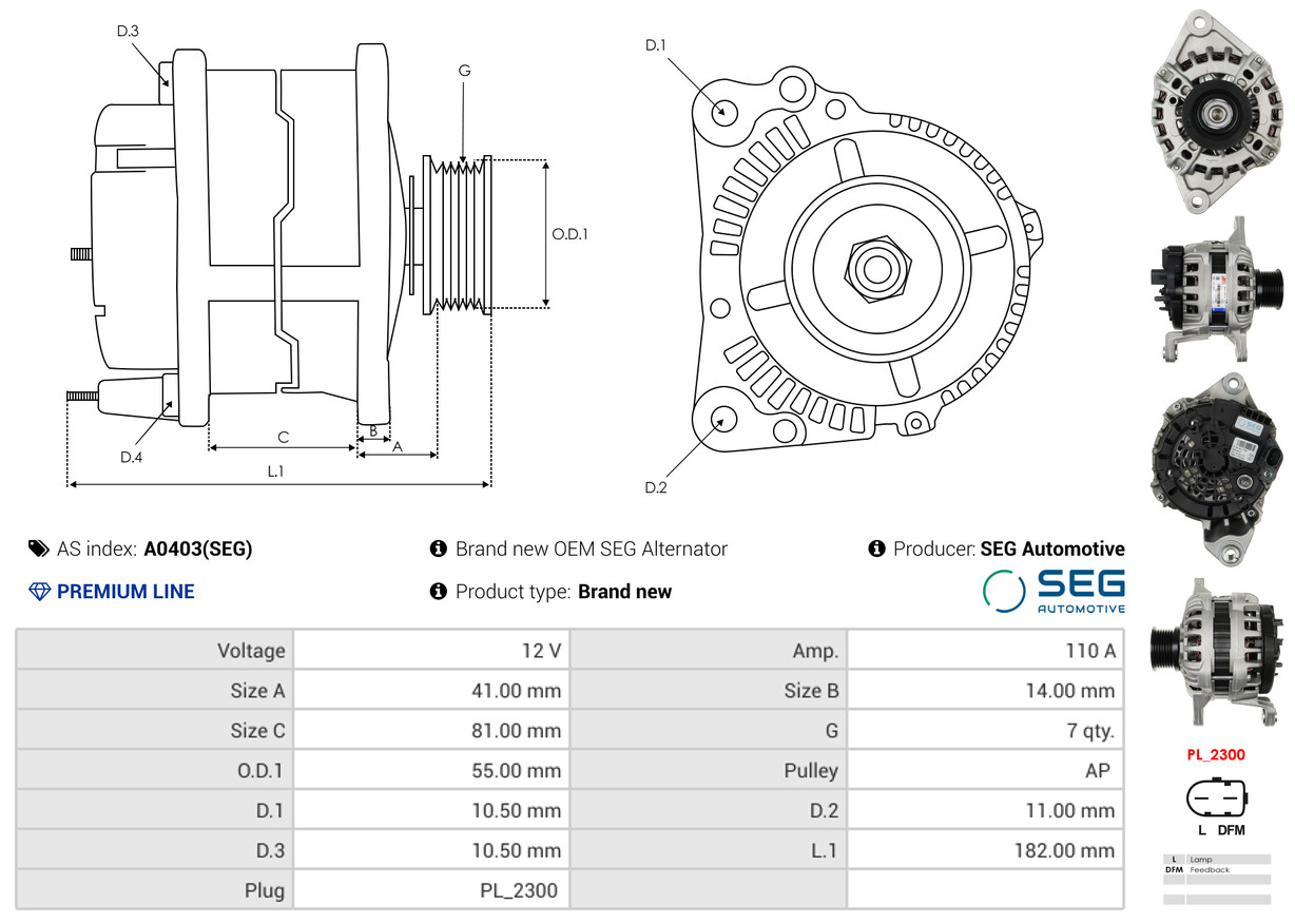 Freewheel Gear, starter - SD0103 AS-PL