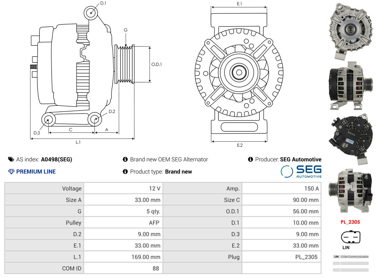 Alternator Regulator - ARE0044 AS-PL