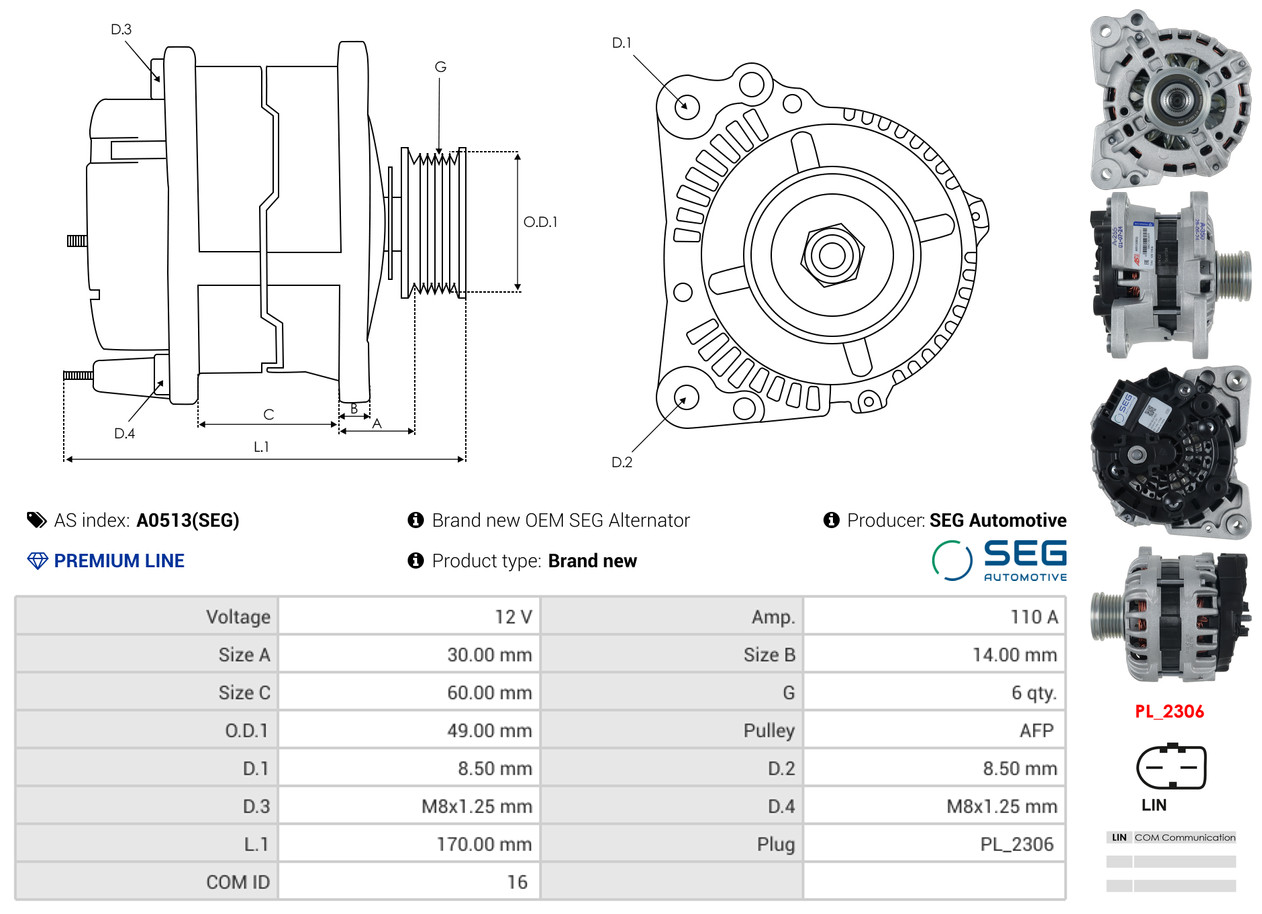 Freewheel Gear, starter - SD0097 AS-PL