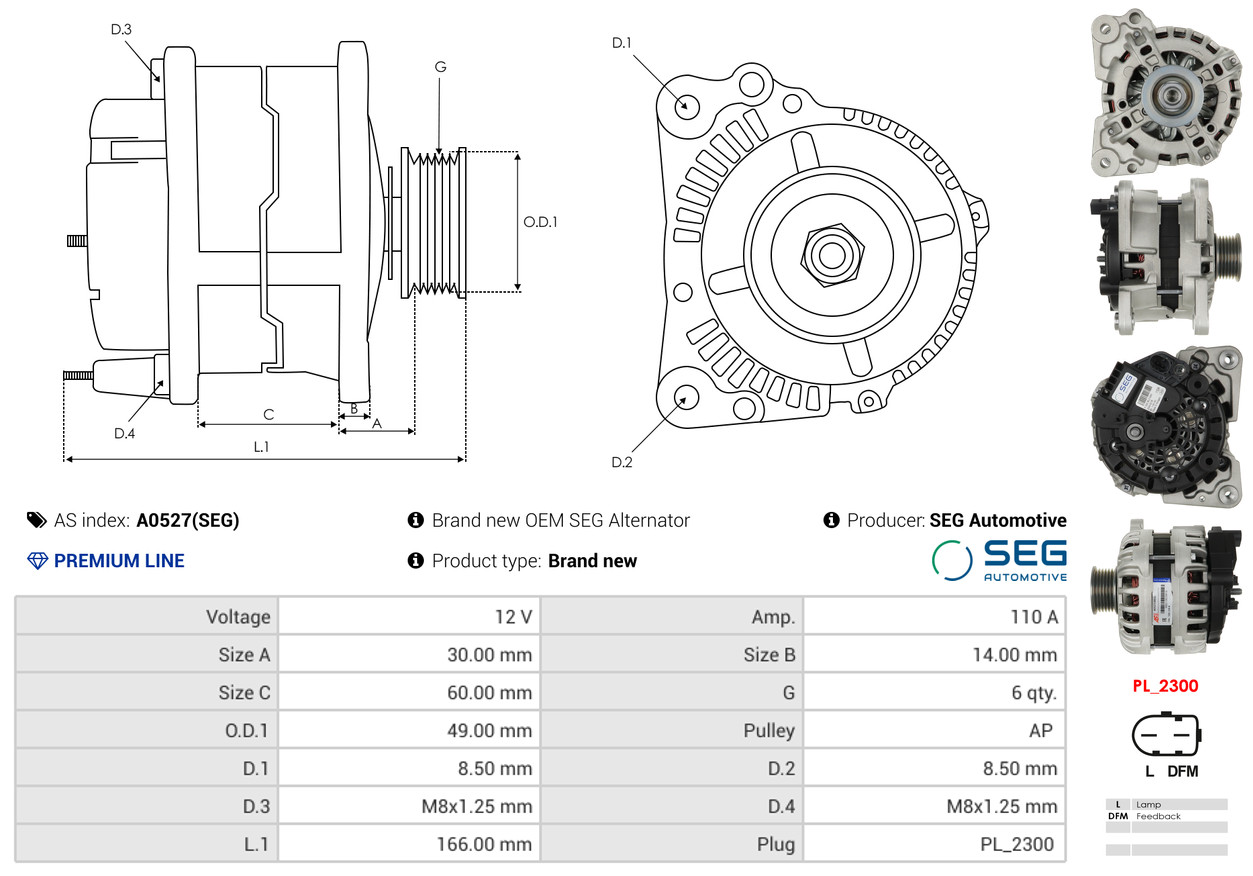 Freewheel Gear, starter - SD0097 AS-PL