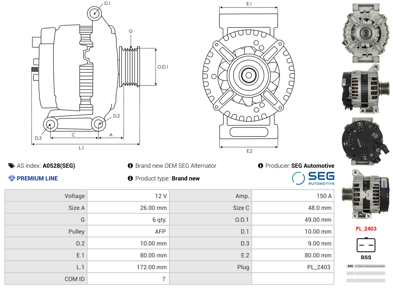 Starter - S2009 AS-PL
